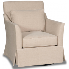 CHAIRS, Leather, Upholstered, Accent High End Classic Parchment Swivel Armchair