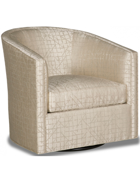 Elegant Silky Champagne Swivel Accent Chair