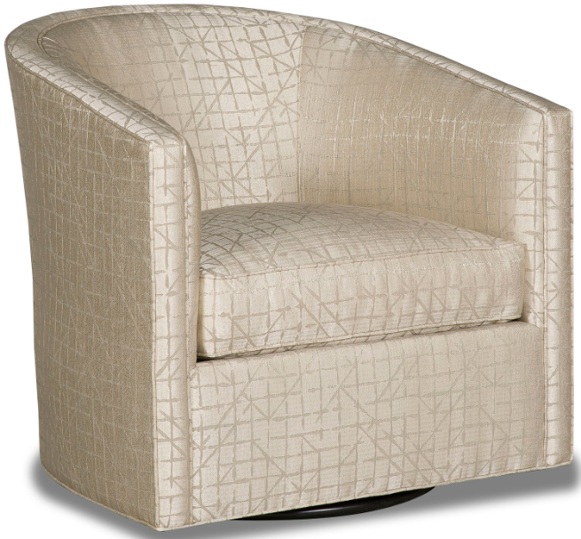 MOTION SEATING - Recliners, Swivels, Rockers Elegant Silky Champagne Swivel Accent Chair