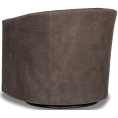 CHAIRS, Leather, Upholstered, Accent Classic and Chic Deep Mocha Swivel Armchair 2