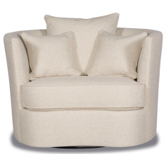 MOTION SEATING - Recliners, Swivels, Rockers Stunning Rounded Moon Swivel Accent Chair