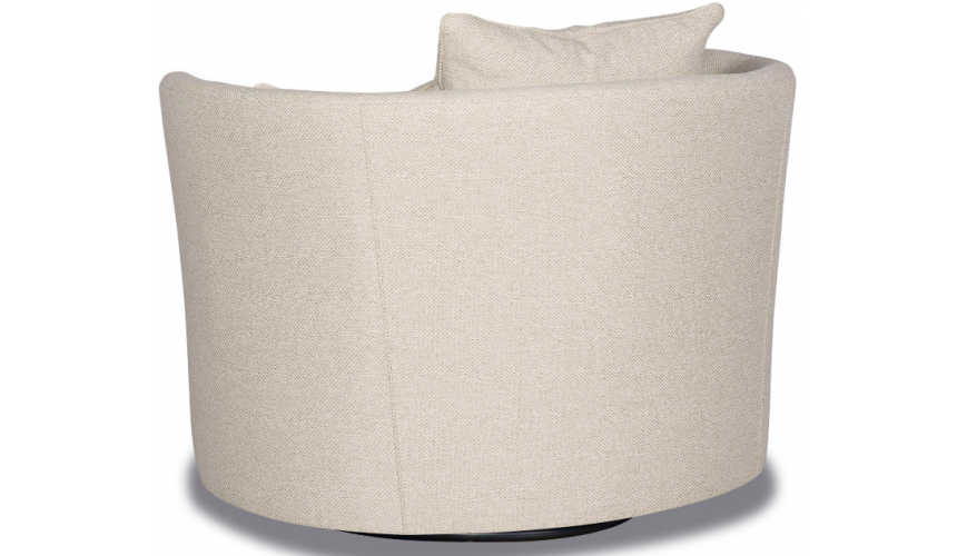 MOTION SEATING - Recliners, Swivels, Rockers Stunning Rounded Moon Swivel Accent Chair