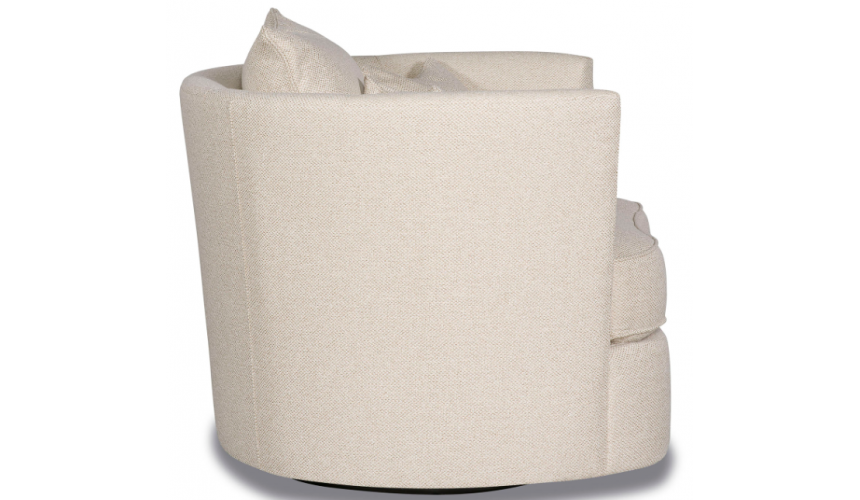 MOTION SEATING - Recliners, Swivels, Rockers Stunning Rounded Moon Swivel Accent Chair