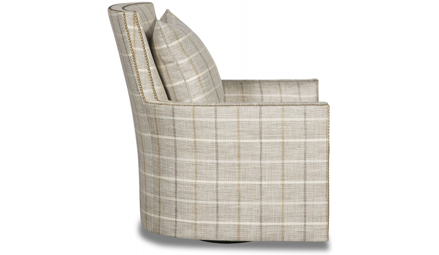 CHAIRS, Leather, Upholstered, Accent Gorgeous Sugar and Spice Swivel Armchair