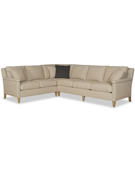 SECTIONALS - Leather & High End Upholstered Furniture Elegant Golden Cream Sofa