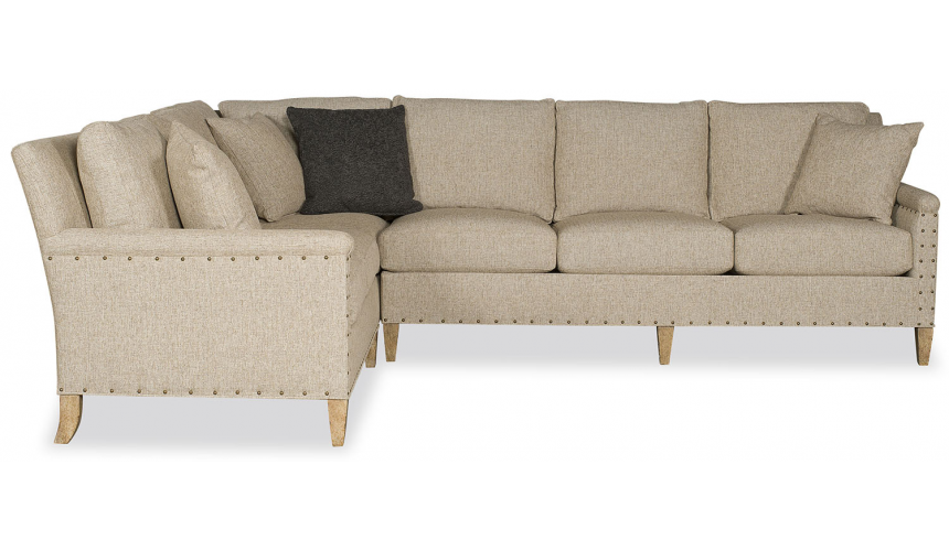 SECTIONALS - Leather & High End Upholstered Furniture Elegant Golden Cream Sofa