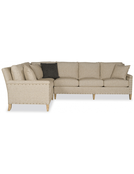 SECTIONALS - Leather & High End Upholstered Furniture Elegant Golden Cream Sofa