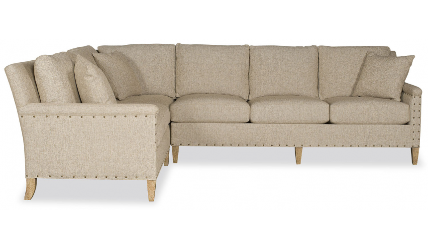 SECTIONALS - Leather & High End Upholstered Furniture Elegant Golden Cream Sofa