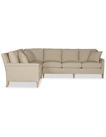 SECTIONALS - Leather & High End Upholstered Furniture Elegant Golden Cream Sofa
