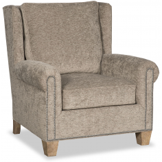 CHAIRS, Leather, Upholstered, Accent Luxurious Emerging Taupe Armchair
