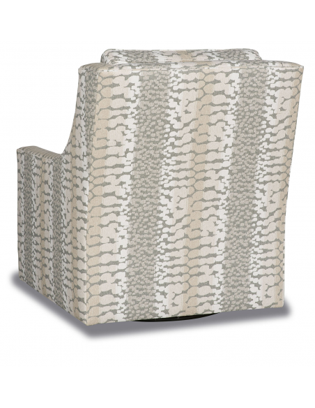 CHAIRS, Leather, Upholstered, Accent Deluxe Abstract Snow Leopard Swivel Armchair