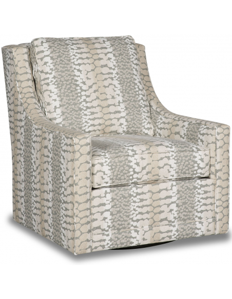 Deluxe Abstract Snow Leopard Swivel Armchair