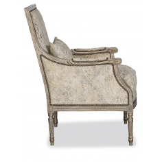 CHAIRS, Leather, Upholstered, Accent Elegant Remembered Letters Armchair 2