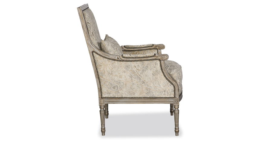 CHAIRS, Leather, Upholstered, Accent Elegant Remembered Letters Armchair