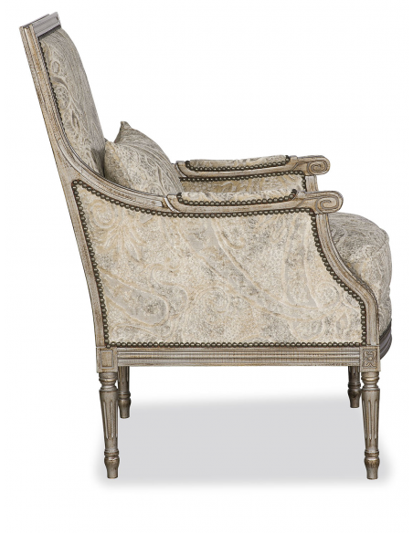 CHAIRS, Leather, Upholstered, Accent Elegant Remembered Letters Armchair