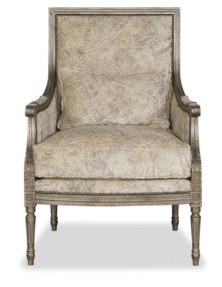 CHAIRS, Leather, Upholstered, Accent Elegant Remembered Letters Armchair