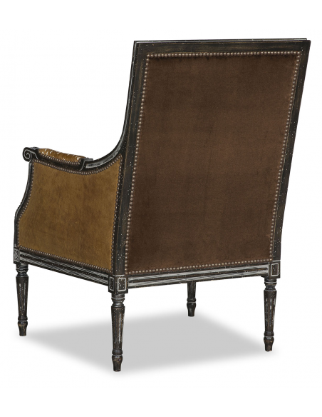 CHAIRS, Leather, Upholstered, Accent Deluxe Lone Doe in Winter Accent Chair