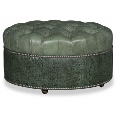 OTTOMANS Eye-Catching Wild Jungle Green Seat