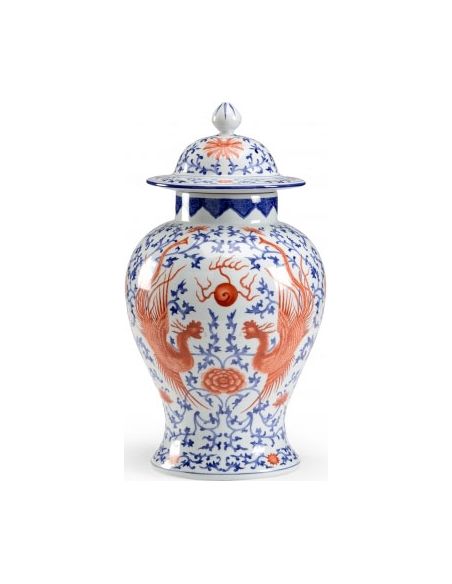 Hand Painted Chinese Pheasant Vase