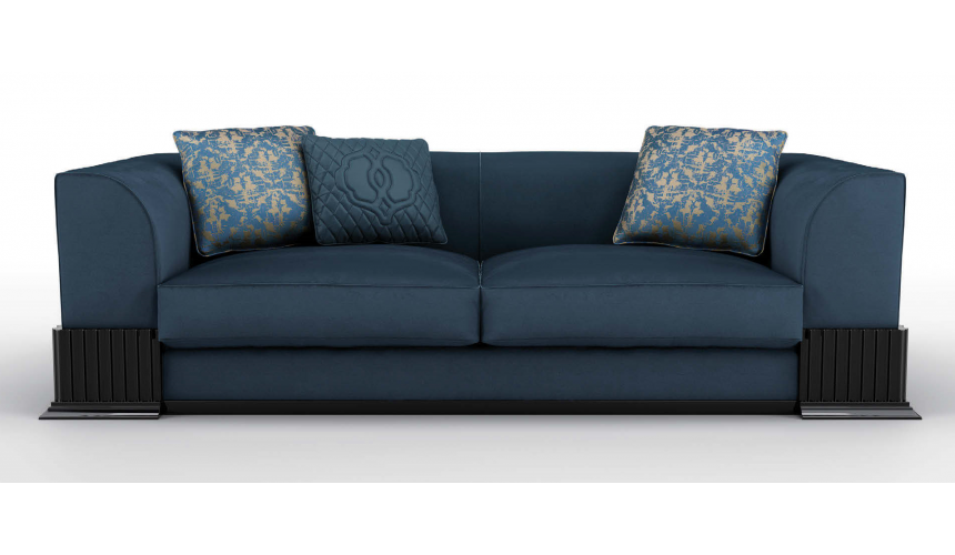 SOFA, COUCH & LOVESEAT Gorgeous Brilliant Sapphire Blue Sofa