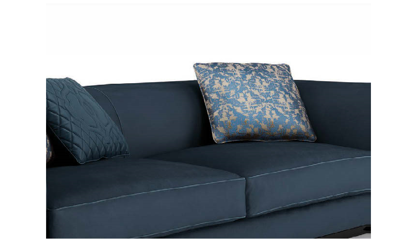 sapphire blue leather sofa