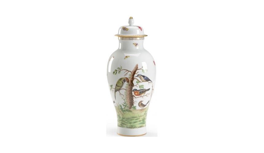 Decorative Accessories Hand Painted Birdie Urn