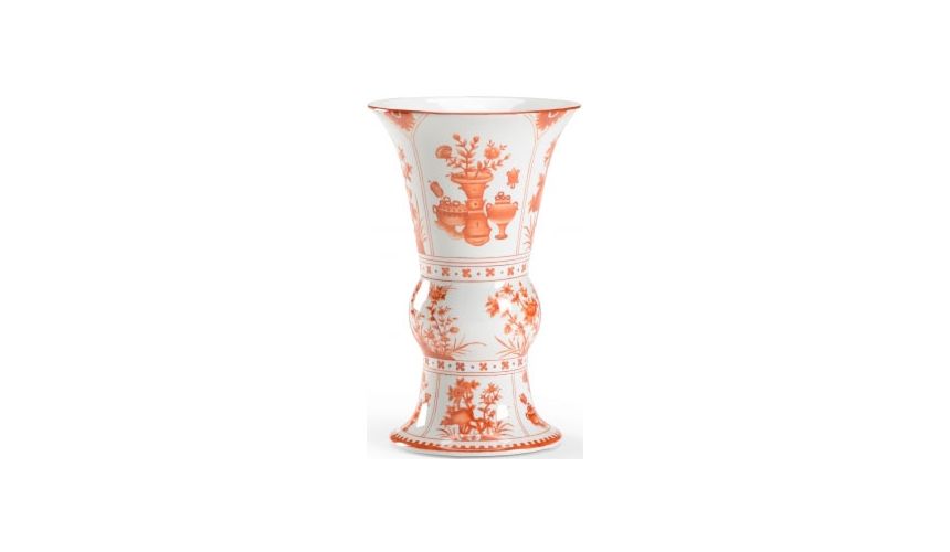 Decorative Accessories Tangy Orange Oriental Urn