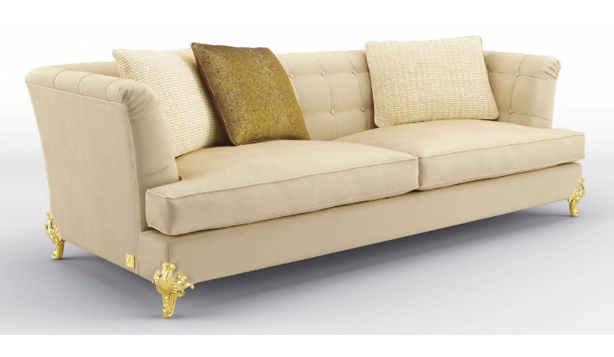 SOFA, COUCH & LOVESEAT Elegant Golden Shimmer and Shine Sofa