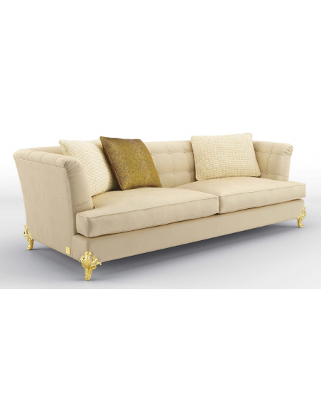 SOFA, COUCH & LOVESEAT Elegant Golden Shimmer and Shine Sofa