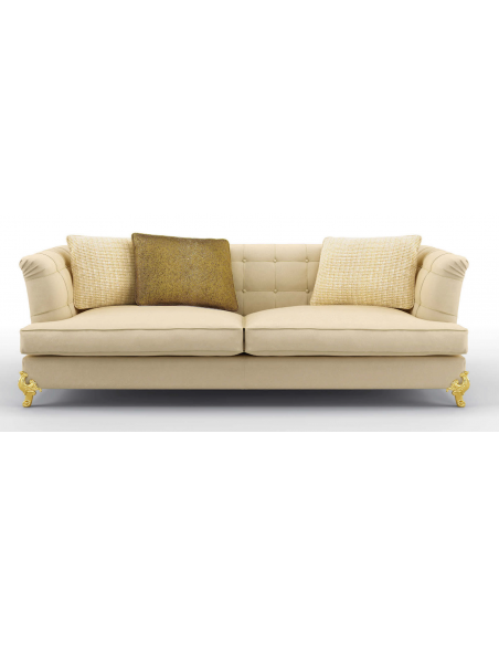 Elegant Golden Shimmer and Shine Sofa