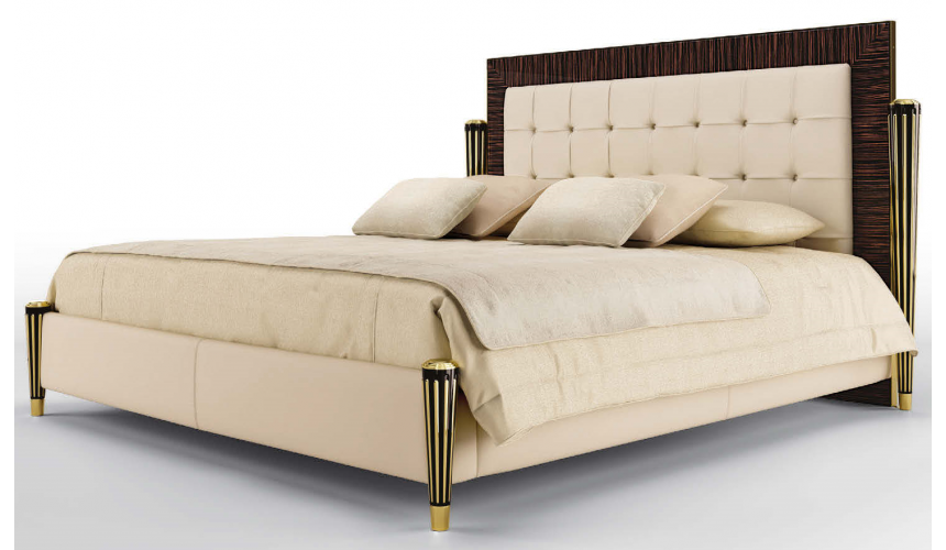 Elegant Stardust King Size Bed, Luxury Upholstered King Size Bed