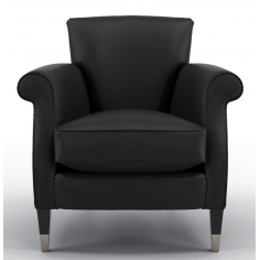 CHAIRS, Leather, Upholstered, Accent High End Midnight Obsidian Armchair 2