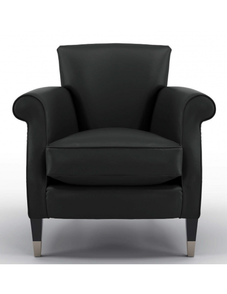 CHAIRS, Leather, Upholstered, Accent High End Midnight Obsidian Armchair