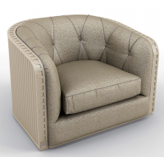 CHAIRS, Leather, Upholstered, Accent Deluxe Strobed in Moonlight Armchair 2