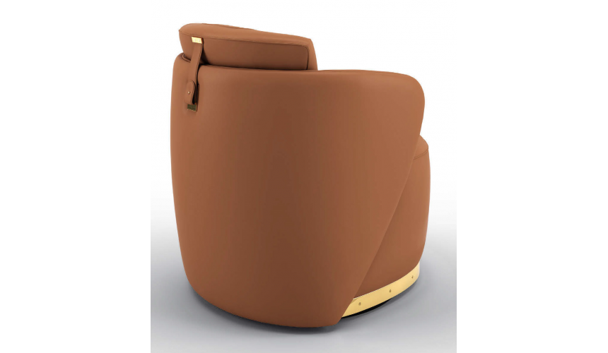 CHAIRS, Leather, Upholstered, Accent Stunning Terracotta Armchair