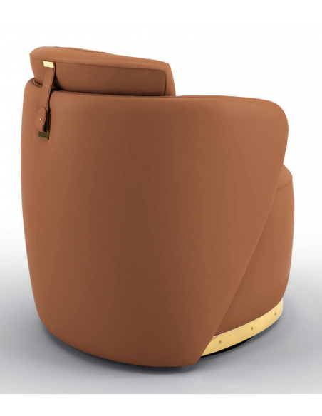 CHAIRS, Leather, Upholstered, Accent Stunning Terracotta Armchair