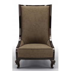 CHAIRS, Leather, Upholstered, Accent Breathtaking Castle Walls Armchair