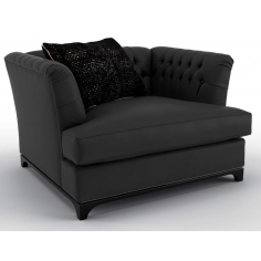 CHAIRS, Leather, Upholstered, Accent High End Jade and Coal Armchair 2