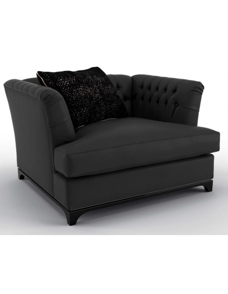 CHAIRS, Leather, Upholstered, Accent High End Jade and Coal Armchair