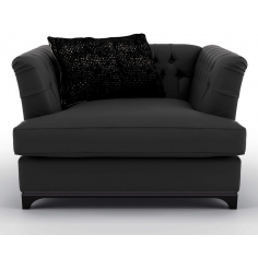 CHAIRS, Leather, Upholstered, Accent High End Jade and Coal Armchair