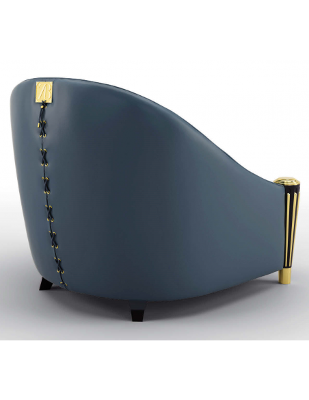 CHAIRS, Leather, Upholstered, Accent Stunning Shining Sea of the Tropics Armchair