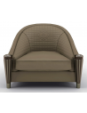 CHAIRS, Leather, Upholstered, Accent Luxurious Italian Olive Armchair