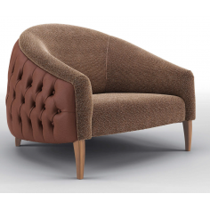 CHAIRS, Leather, Upholstered, Accent Stunning Moons of Mars Armchair