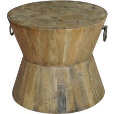 Round & Oval Side Tables Old Wood Hourglass Table