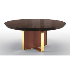 Dining Tables Deluxe and Rich Hearthstone Brown Round Dining Table