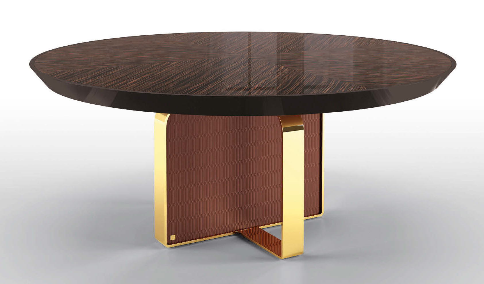 Dining Tables Deluxe and Rich Hearthstone Brown Round Dining Table
