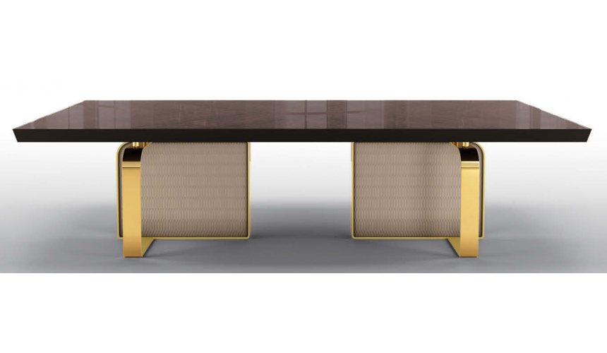 Dining Tables High End Coffee and Cream Rectangular Dining Table