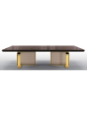 Dining Tables High End Coffee and Cream Rectangular Dining Table