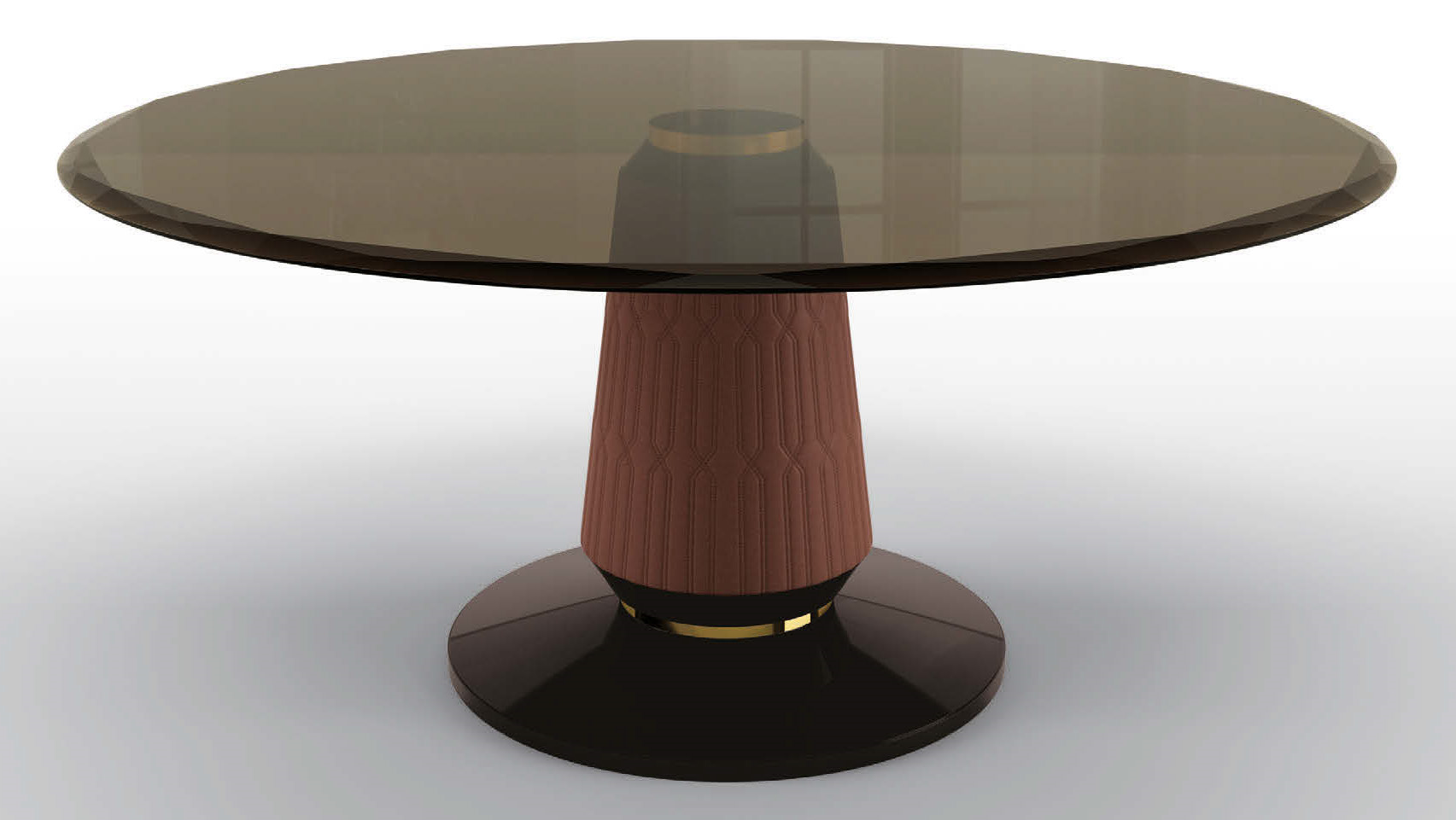 Dining Tables Deluxe Char Brown Round Dining Table