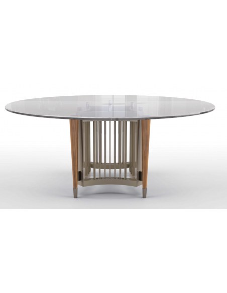 Dining Tables Contemporary Caged Clarity Round Dining Table